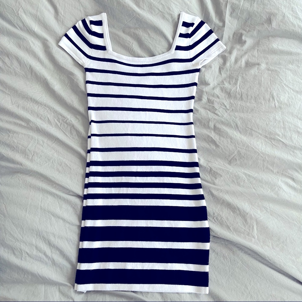 Bebe Striped Bodycon Dress